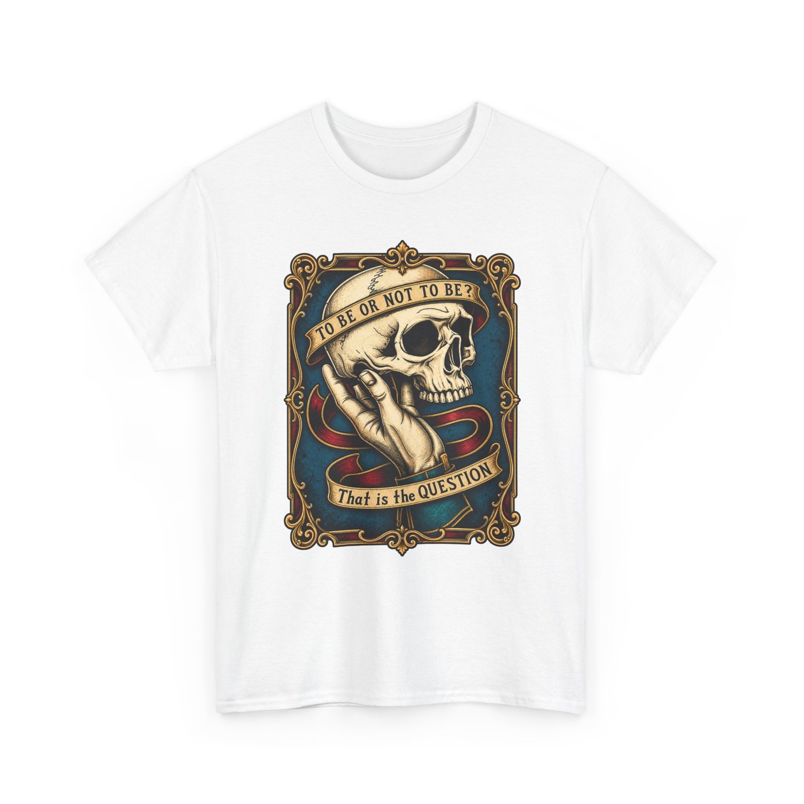 To Be or Not To Be - Unisex T-Shirt – Shakespeare Hamlet Skull