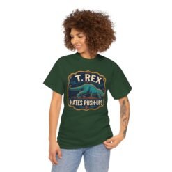 T. Rex Hates Pushups - Unisex T-Shirt – Funny Dinosaur - Gym Humor - Image 5