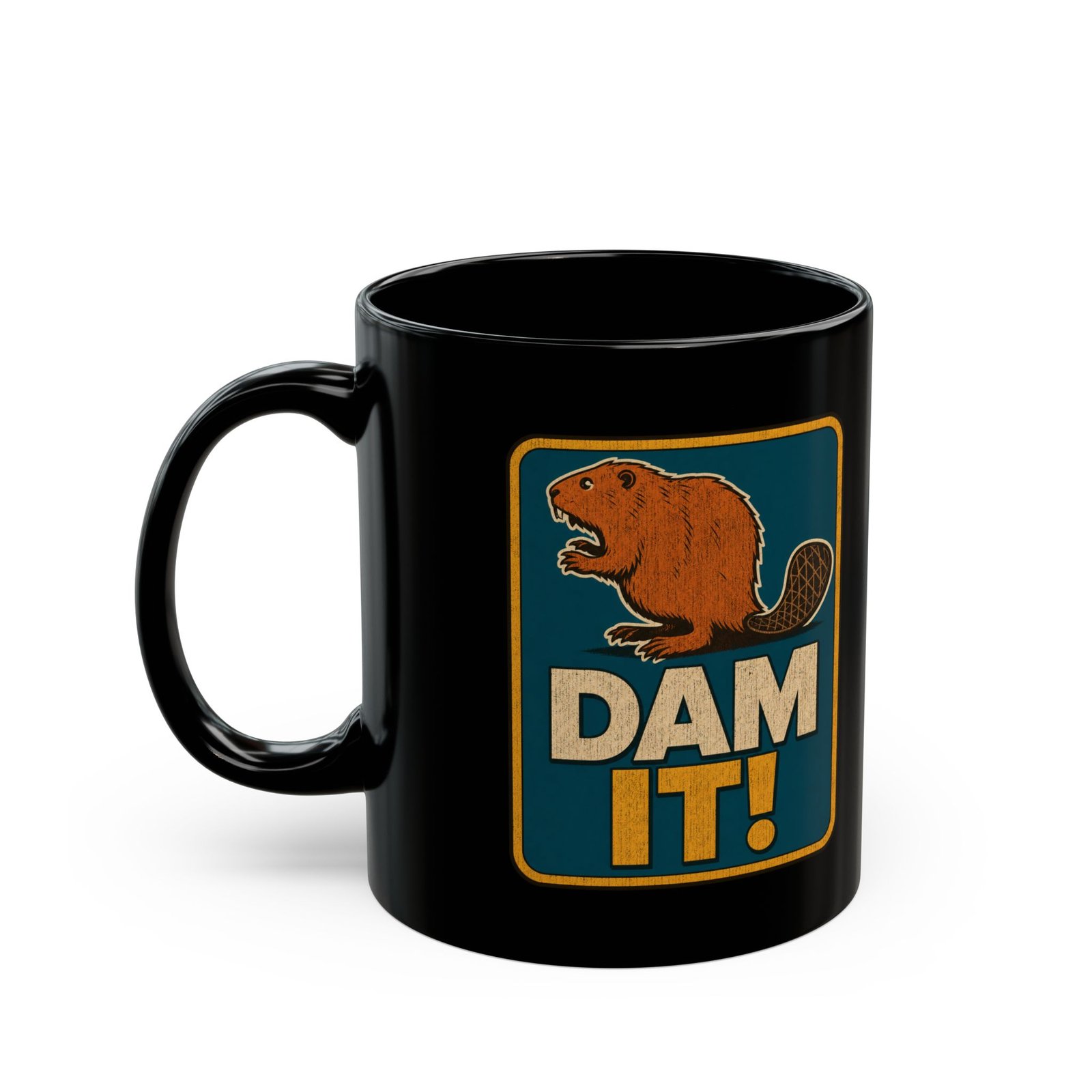 Dam It! - Black Mug – Sip Happens, Laugh Anyway - Image 2