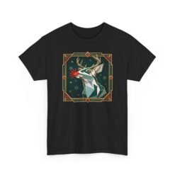 Polygon Rudolph - Unisex T-Shirt – Geometric Reindeer - Modern Christmas
