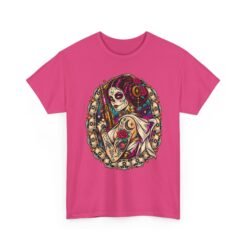 Tattooed Sugar Skull Princess - Unisex T-Shirt – Floral Cosmic Rebel - Tattoo Art - Image 19