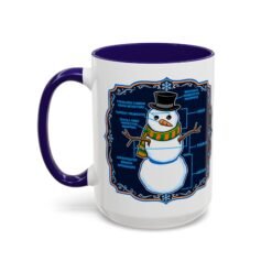 Snowman Anatomy - Color Accent Mug – Funny Christmas - Science Coffee Mug - Image 22