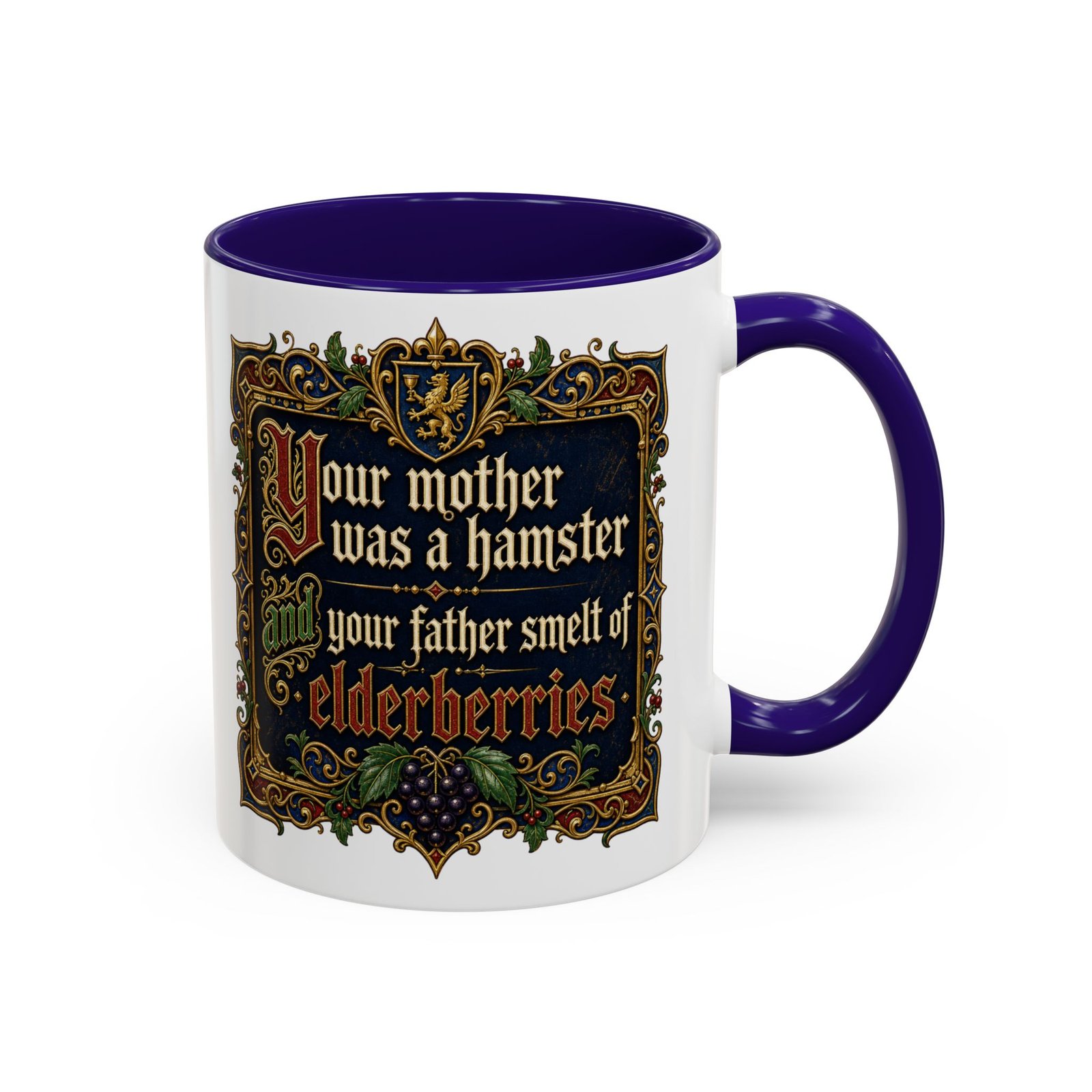 Your Mother Was a Hamster - Color Accent Mug – Monty Python Holy Grail Humor - Image 3