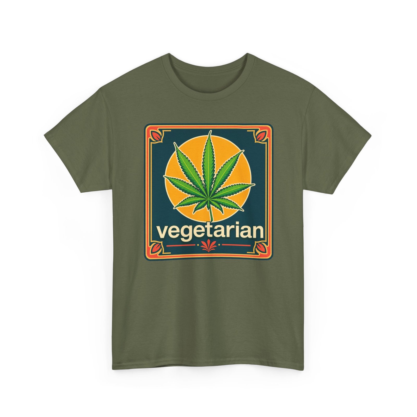 Vegetarian - Unisex T-Shirt – Funny Marijuana Leaf - Cannabis Lovers - Image 13