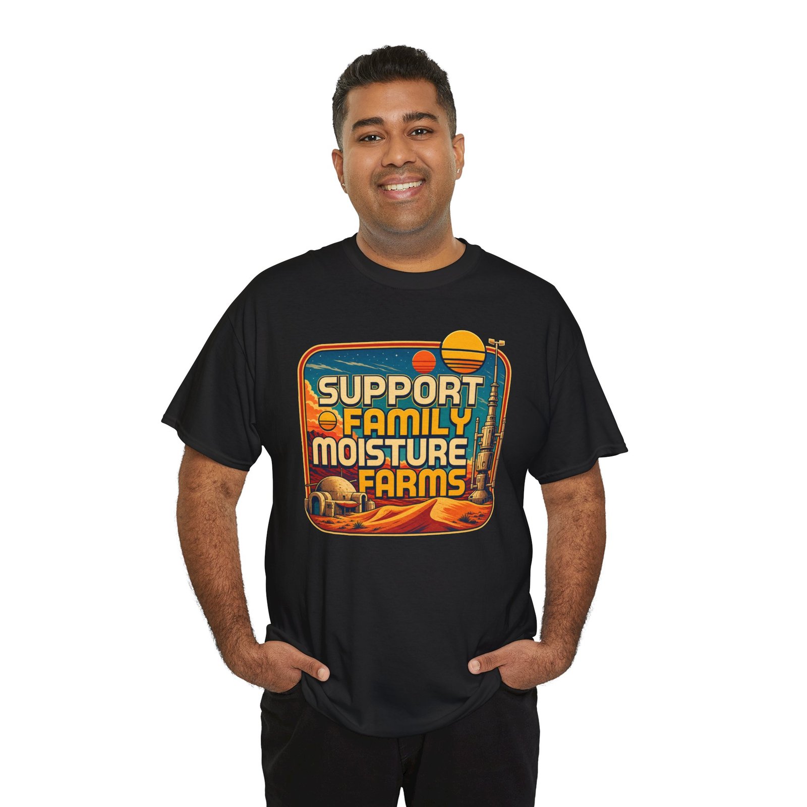 Support Family Moisture Farms - Unisex T-Shirt – Desert Roots, Galactic Pride - Image 6