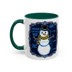 Snowman Anatomy - Color Accent Mug – Funny Christmas - Science Coffee Mug - Image 12