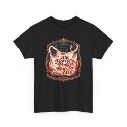 The Horrors Persist But So Do I – Unisex T-Shirt – Existential Black Cat Energy