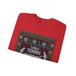 Table Tennis Ugly Christmas Sweatshirt – Serve Up the Holiday Spirit - Image 3