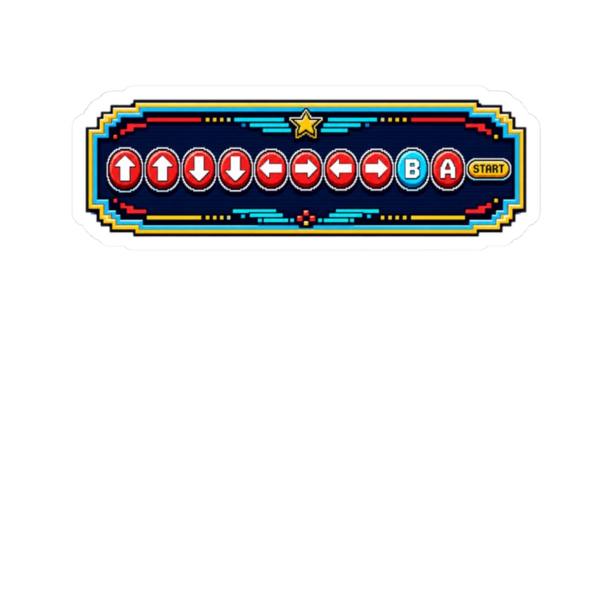 Contra Code - Indoor Sticker – Konami Code - Retro Gaming - Classic Gamer Decal - Image 7