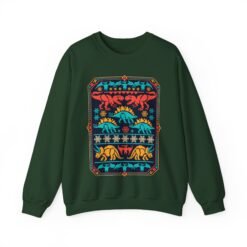 Dino-Mite Christmas - Unisex Sweatshirt – Funny Dinosaur - Ugly Christmas Sweater - Image 12