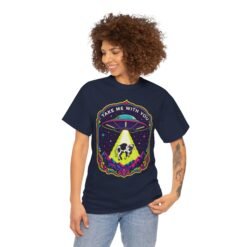 Take Me With You - Unisex T-Shirt – Funny UFO Cow Abduction - Alien Humor - Image 5