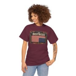 In Distress Signal - U.S.A. Flag - Unisex T-Shirt – Speak Without Saying a Word - Image 5
