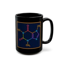 Caffeine Molecule - Black Mug – Science in Every Sip - Image 7