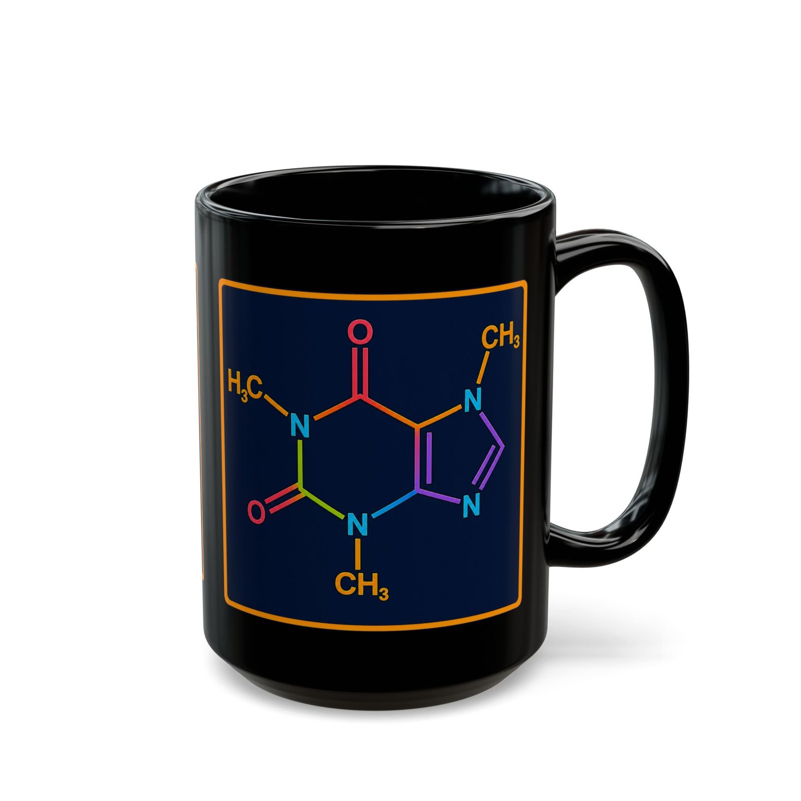 Caffeine Molecule - Black Mug – Science in Every Sip - Image 7