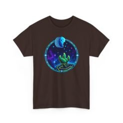 Reach for the Cookie - Unisex T-Shirt – Cute Green Space Creature - Floating Cookie - Image 11
