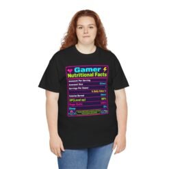 Gamer Nutrition Facts - Unisex T-Shirt – Powered by Snacks, Skill and Respawns - Image 5