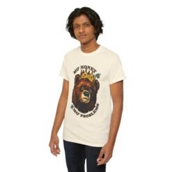 Mo' Honey Mo' Problems - Unisex T-Shirt – Funny Crowned Bear - Honey Pun - Image 7