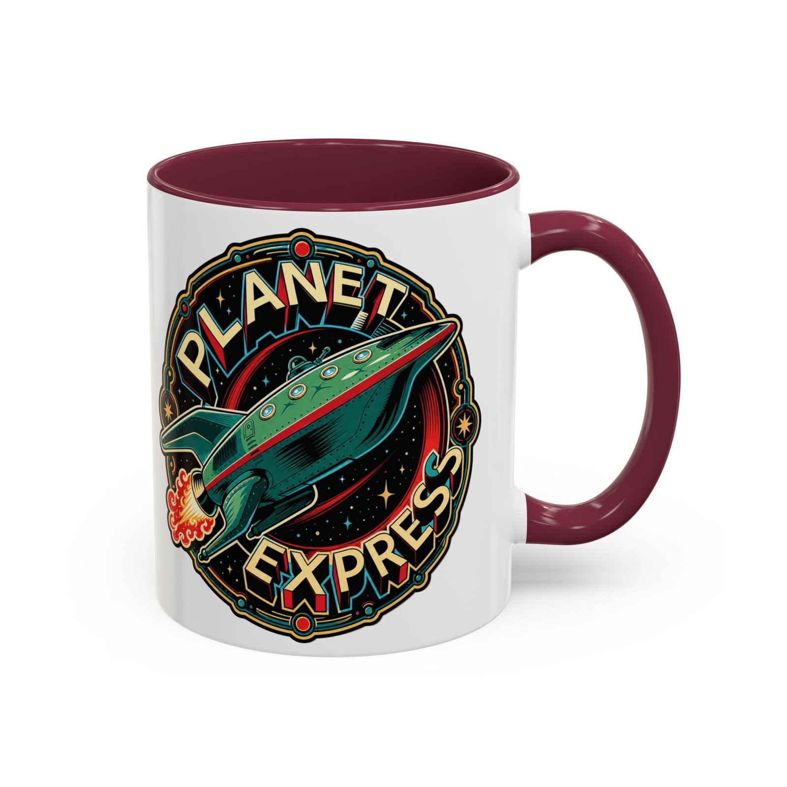 Planet Express - Color Accent Mug – Futurama Inspired Sci-Fi - Image 9