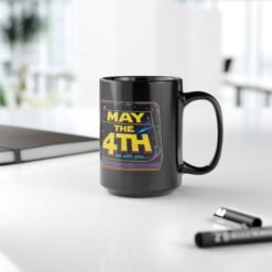 May the 4th Be With You – Black Ceramic Mug – Funny Sci-Fi Calendar - Image 10