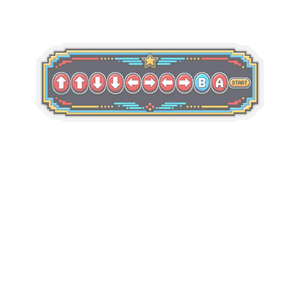 Contra Code - Indoor Sticker – Konami Code - Retro Gaming - Classic Gamer Decal - Image 16