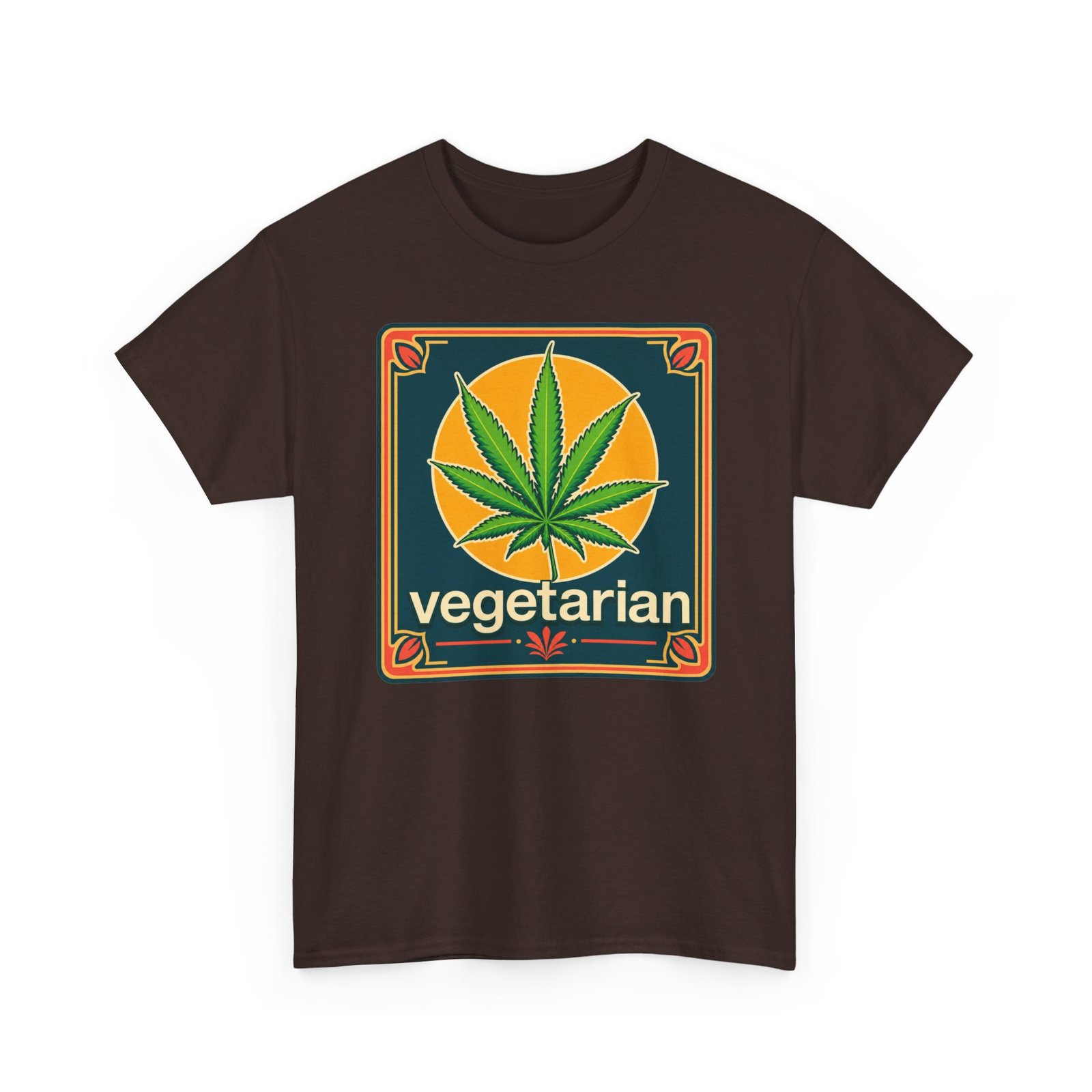 Vegetarian - Unisex T-Shirt – Funny Marijuana Leaf - Cannabis Lovers - Image 12