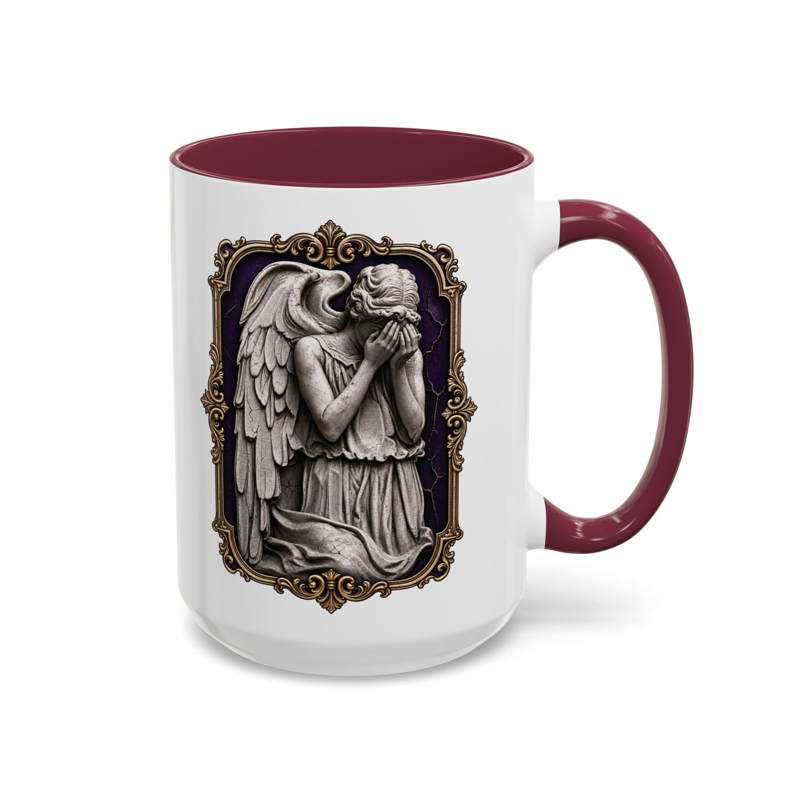 Weeping Angel - Color Accent Mug – Don't Blink - Sci-Fi Horror - Image 11