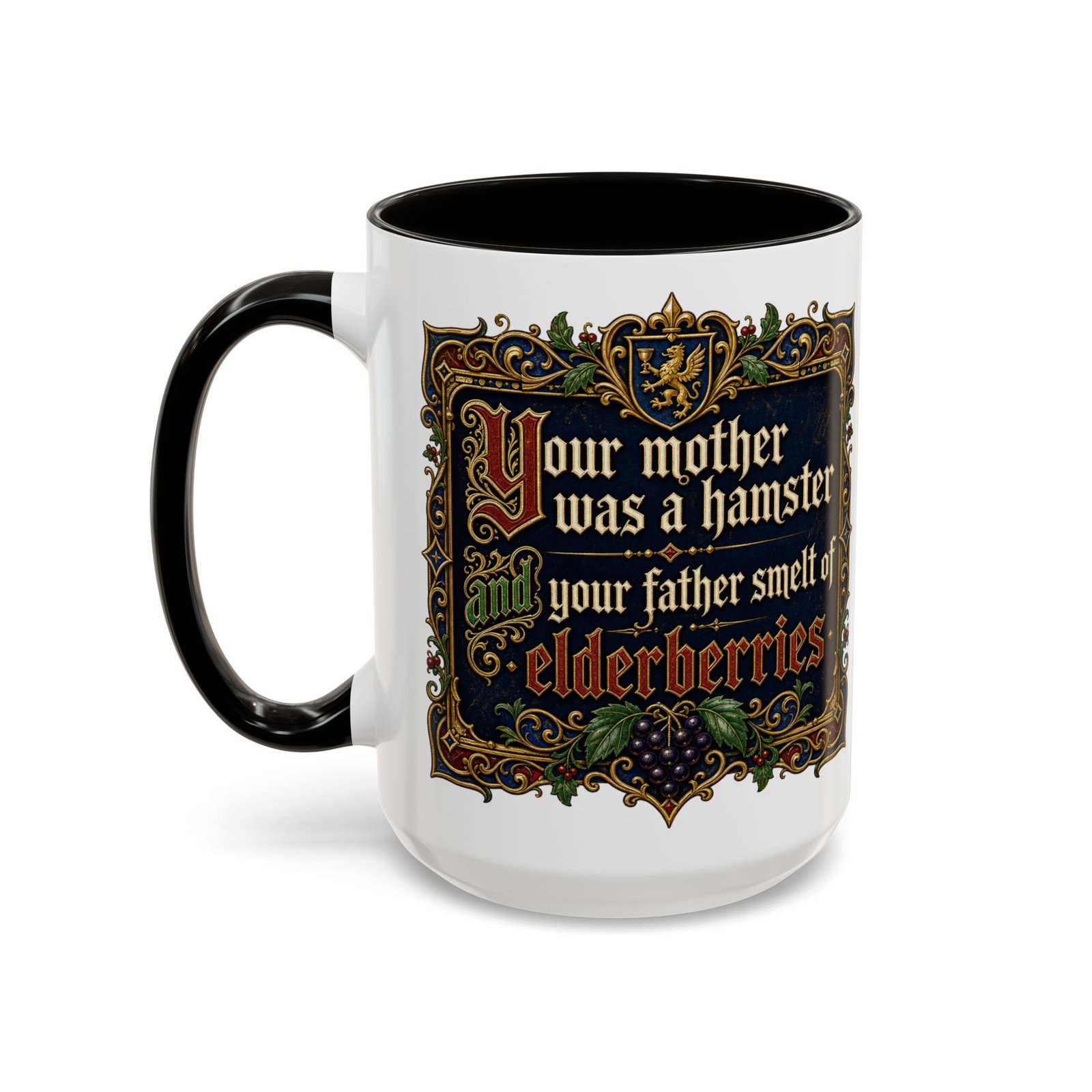 Your Mother Was a Hamster - Color Accent Mug – Monty Python Holy Grail Humor - Image 12
