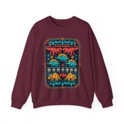 Dino-Mite Christmas - Unisex Sweatshirt – Funny Dinosaur - Ugly Christmas Sweater - Image 11