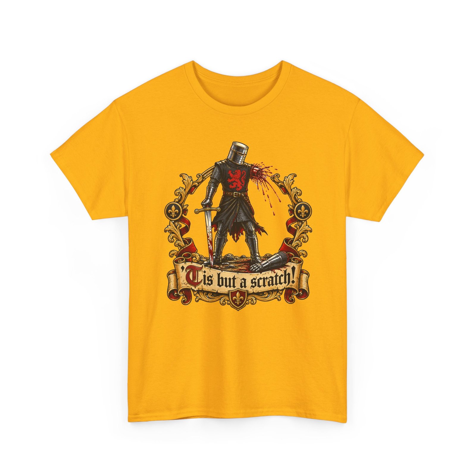 'Tis But A Scratch - Unisex T-Shirt – Funny Monty Python and the Holy Grail - Black Knight - Image 25