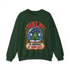 Help! I'm Surrounded By Snowflakes - Unisex Sweatshirt – Funny Sarcastic Christmas - Image 12
