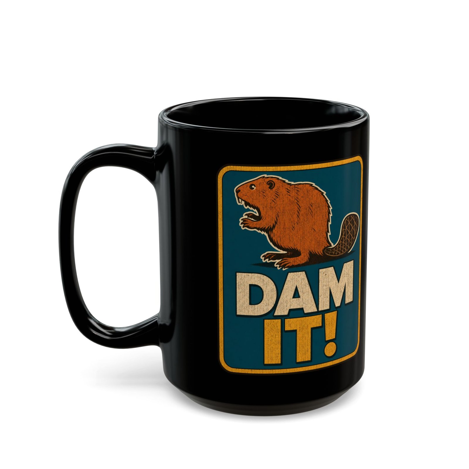 Dam It! - Black Mug – Sip Happens, Laugh Anyway - Image 6