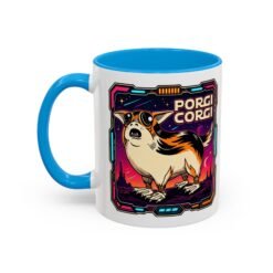 Porgi Corgi Color Accent Mug – Sip with Galactic Cuteness - Image 12