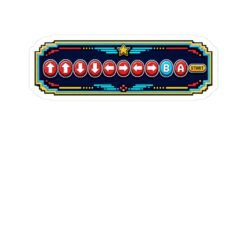 Contra Code - Indoor Sticker – Konami Code - Retro Gaming - Classic Gamer Decal - Image 13