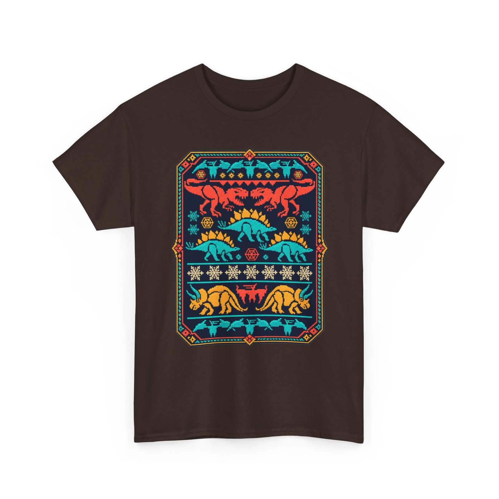 Dino-Mite Christmas - Unisex T-Shirt – Funny Dinosaur - Ugly Christmas Sweater - Image 12