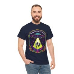 Take Me With You - Unisex T-Shirt – Funny UFO Cow Abduction - Alien Humor - Image 7