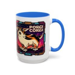 Porgi Corgi Color Accent Mug – Sip with Galactic Cuteness - Image 29