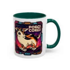 Porgi Corgi Color Accent Mug – Sip with Galactic Cuteness - Image 9