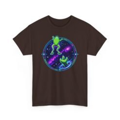 Reach for the Froggy - Unisex T-Shirt – Cute Green Space Creature - Floating Frog - Image 11