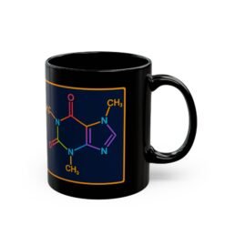 Caffeine Molecule - Black Mug – Science in Every Sip - Image 3