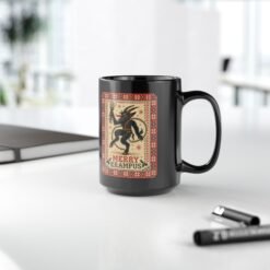 Merry Krampus - Black Mug – Sip Scares, Not Cocoa - Image 13