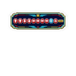 Contra Code - Indoor Sticker – Konami Code - Retro Gaming - Classic Gamer Decal - Image 19