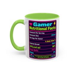 Gamer Nutrition Facts - Color Accent Mug – Fuel for Every Respawn