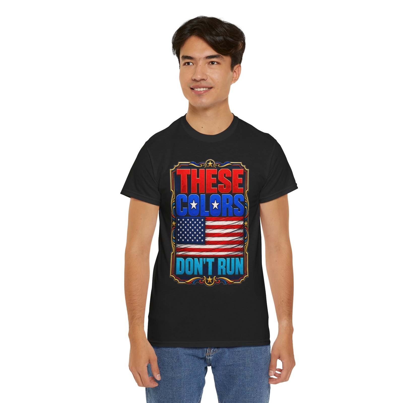 These Colors Don't Run - Unisex T-Shirt – Patriotic -American Flag - Image 13