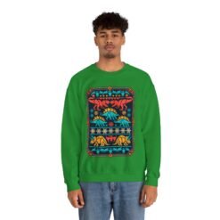Dino-Mite Christmas - Unisex Sweatshirt – Funny Dinosaur - Ugly Christmas Sweater - Image 5