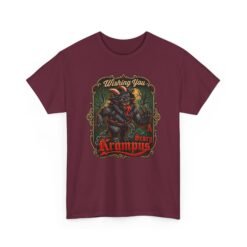 Wishing You a Scary Krampus - Unisex T-Shirt – Dark Christmas Horror - Image 22