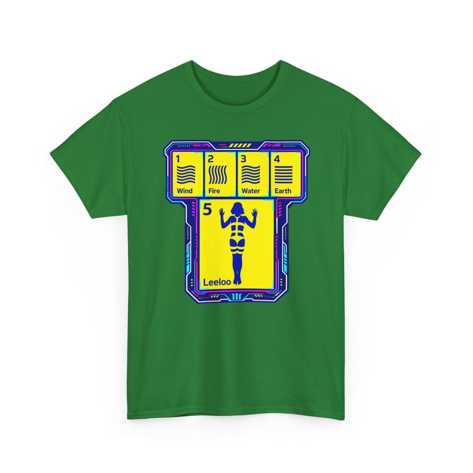 Fifth Element Chart - Unisex T-Shirt – Wind, Water, Fire, Earth... and Leeloo - Image 14