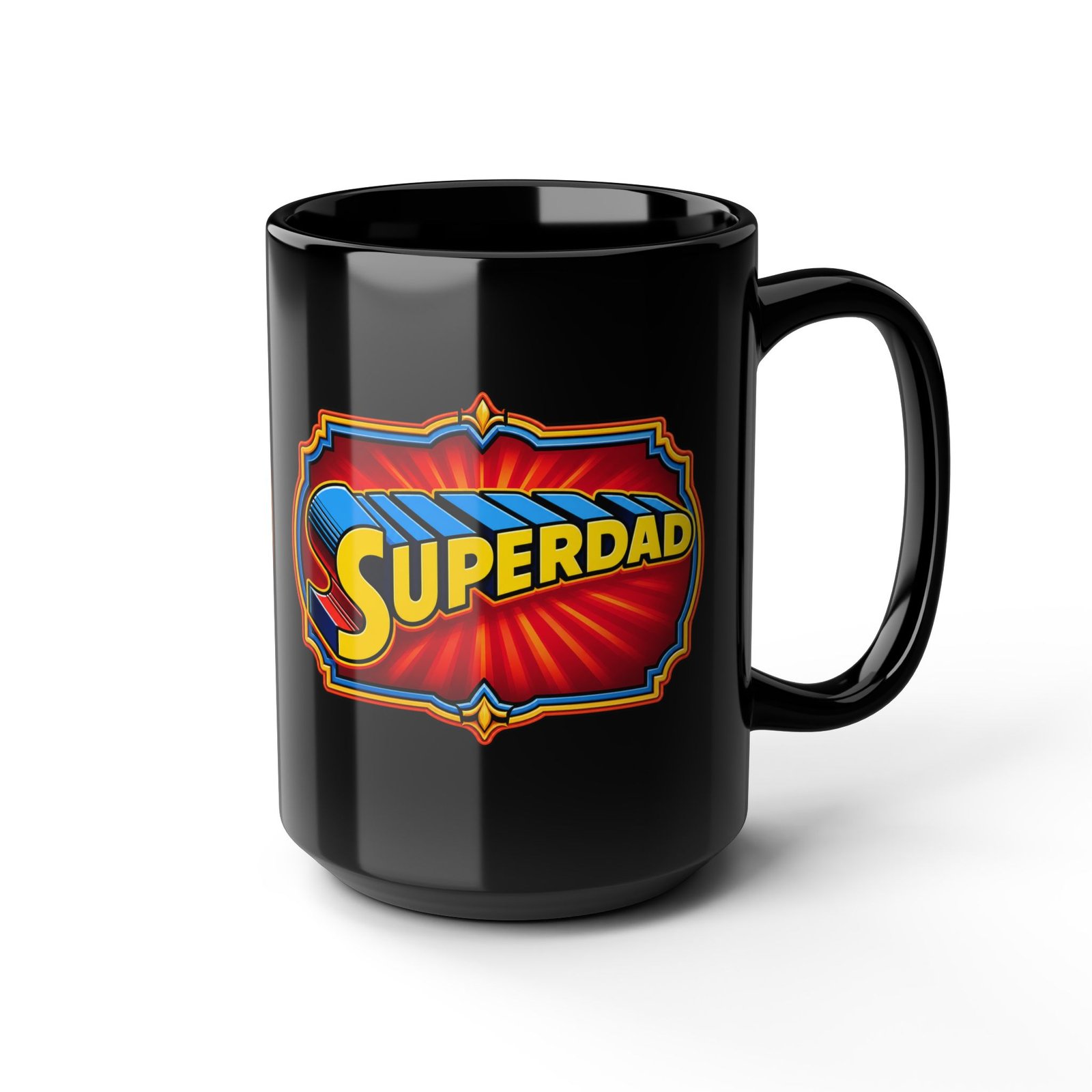 Superdad - Black Mug – Funny Superhero Dad - Father’s Day Gift - Image 12