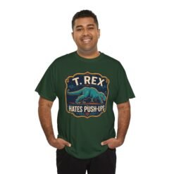 T. Rex Hates Pushups - Unisex T-Shirt – Funny Dinosaur - Gym Humor - Image 10