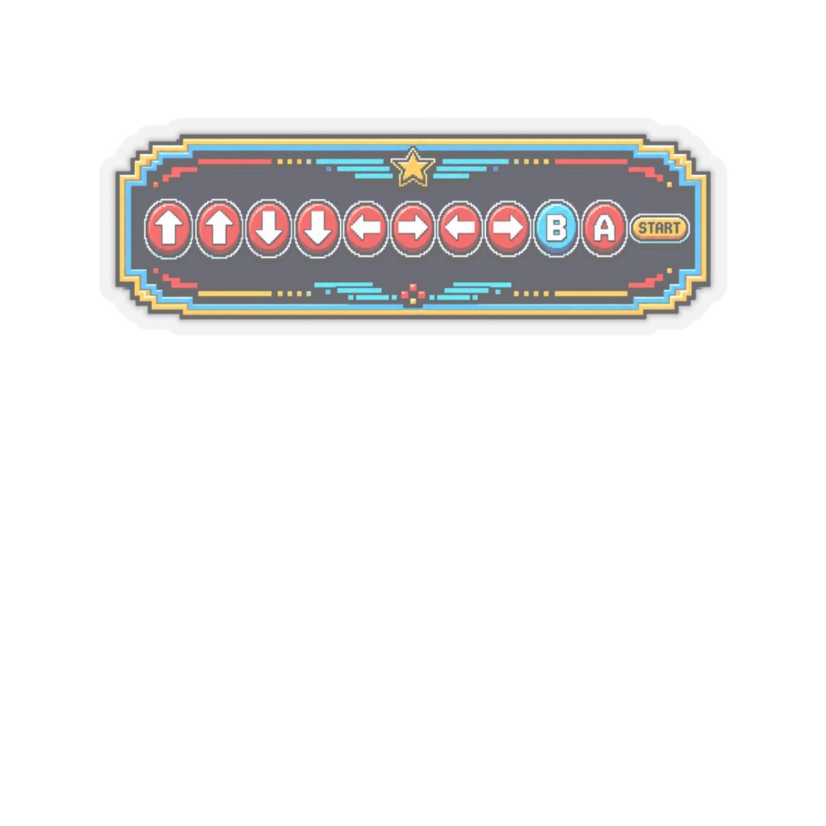 Contra Code - Indoor Sticker – Konami Code - Retro Gaming - Classic Gamer Decal - Image 10