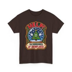 Help! I'm Surrounded By Snowflakes - Unisex T-Shirt – Funny Sarcastic Christmas - Image 13